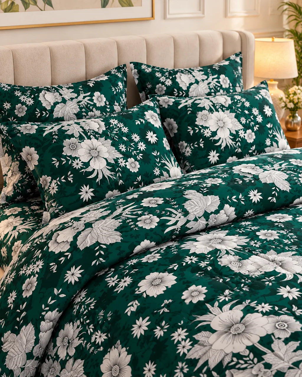 Sateen 6-pcs comforter set 8555
