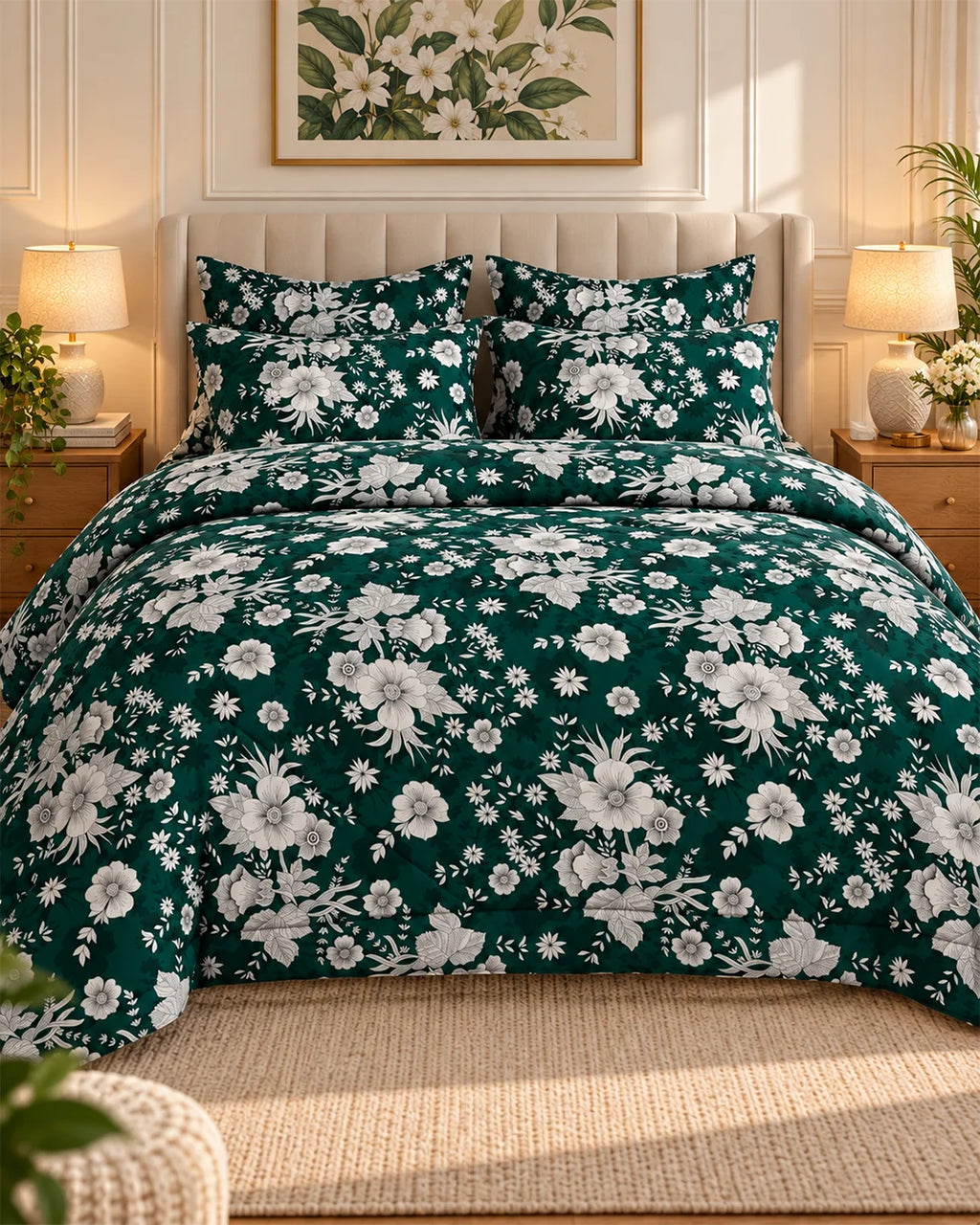 Sateen 6-pcs comforter set 8555