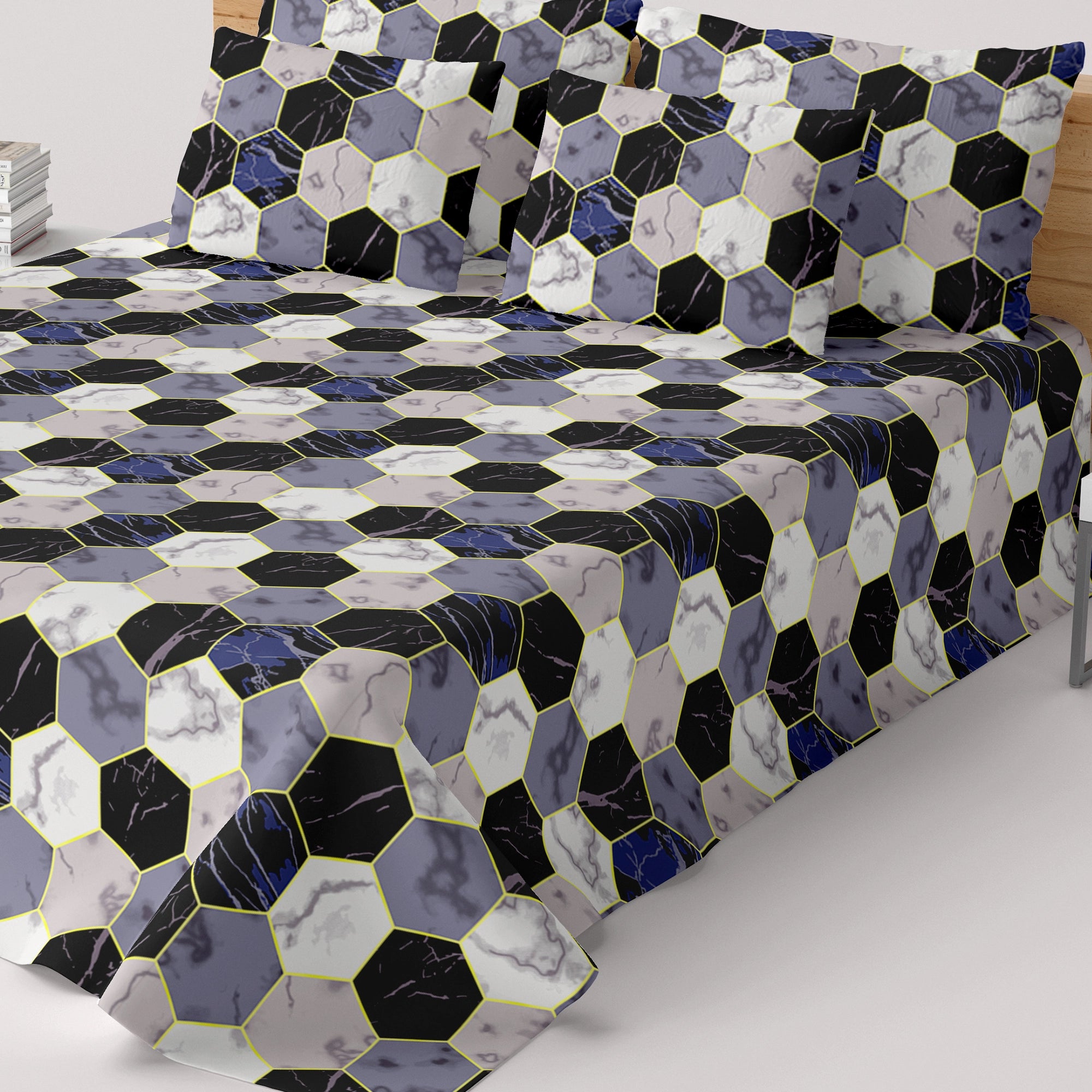Sateen Bed Sheet Set - 8346