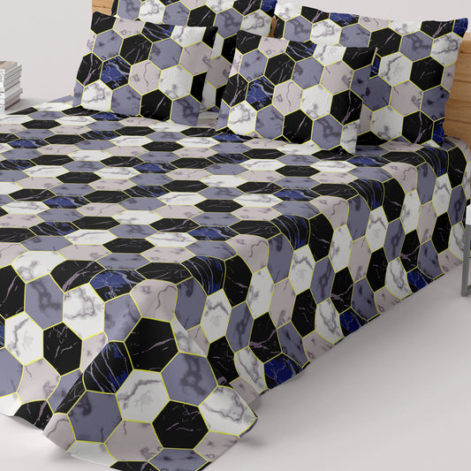 Sateen Bed Sheet Set - 8346
