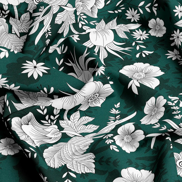 FOREST BLOOM SATEEN BED SHEET SET