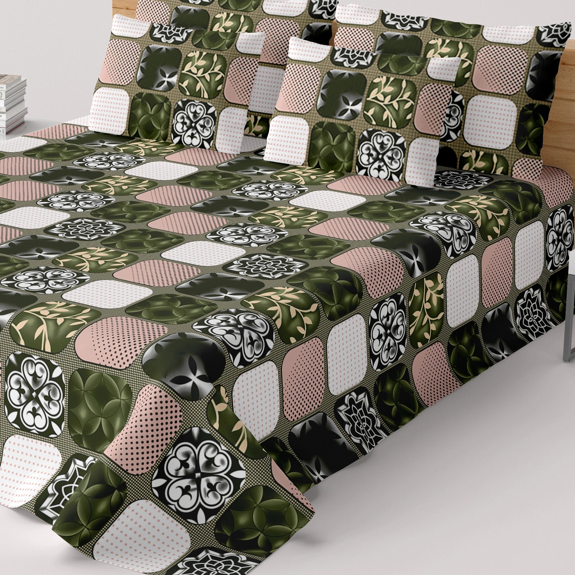 Sateen Bed Sheet Set - 8973