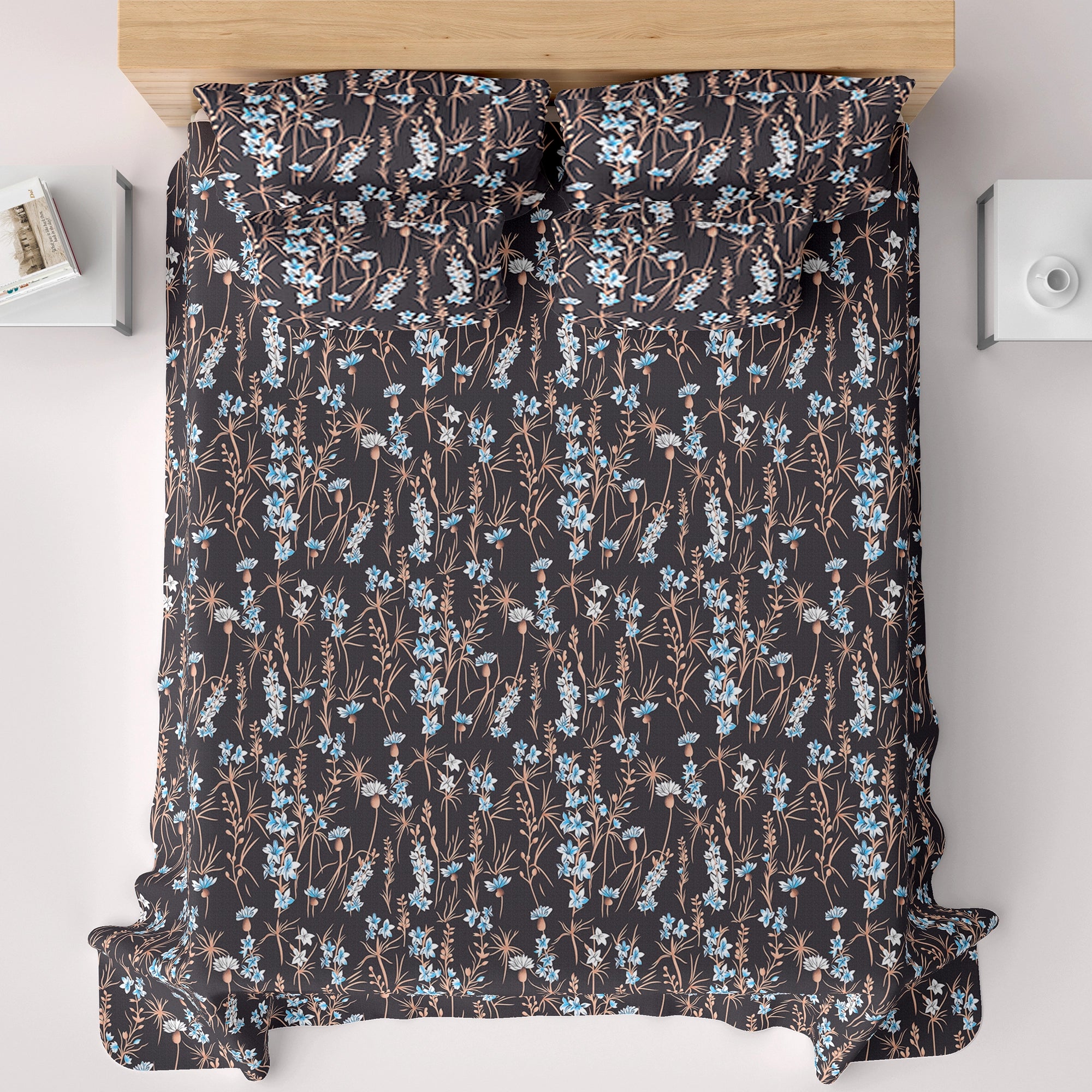 Sateen Bed Sheet Set - 9002