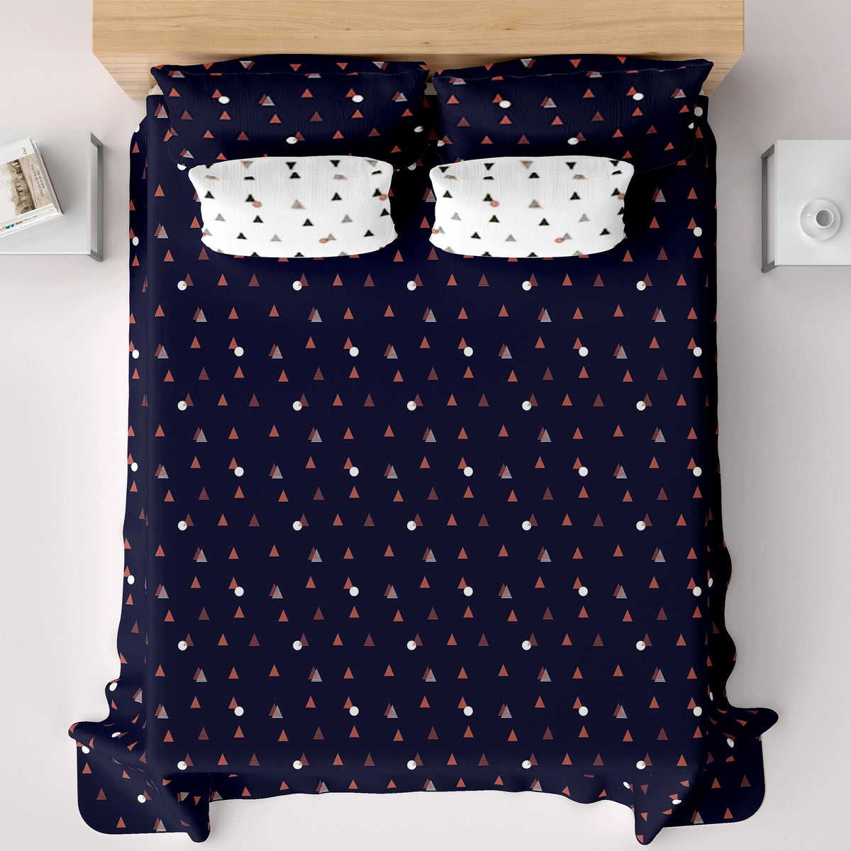 BLUE PRISM Sateen Bed Sheet Set