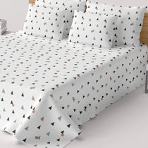 WHITE AURA Sateen Bed Sheet Set