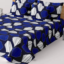 BLUE ESSENCE SATEEN BED SHEET SET