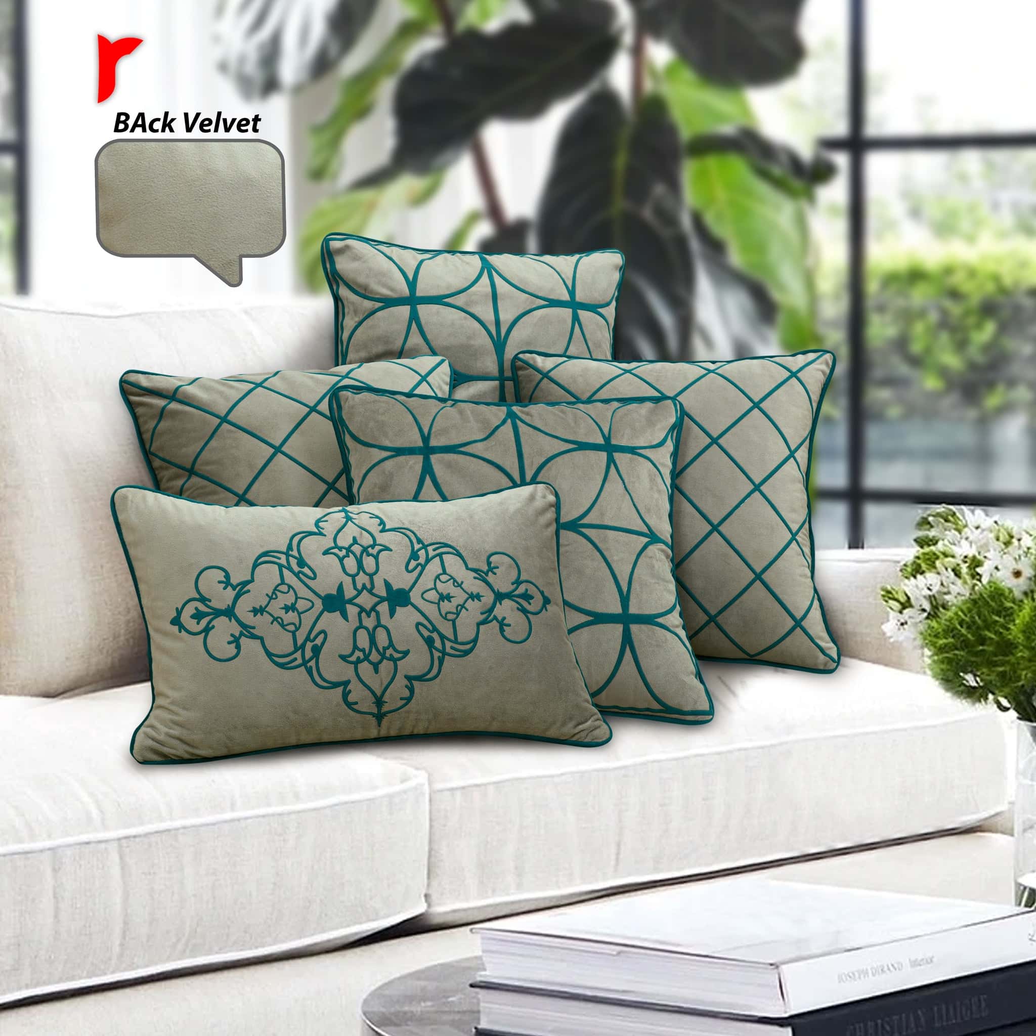 Pack of 5 cushion cover (grey)