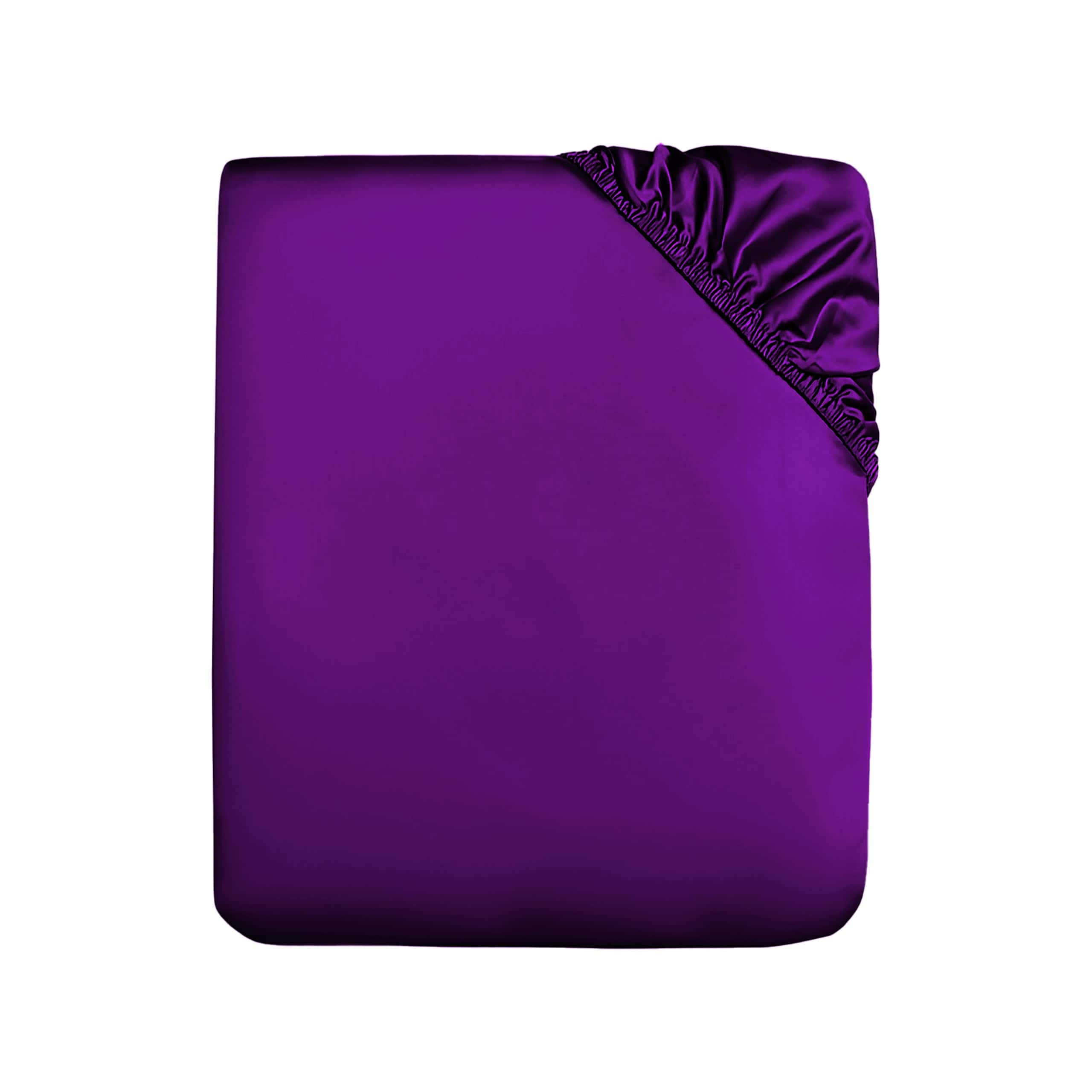 RHS Silk Fitted Bedsheet (Purple)