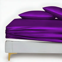 Silk Fitted Bed Sheet Set – Royal Purple