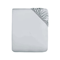 Silk Fitted Bed Sheet Set – Silver