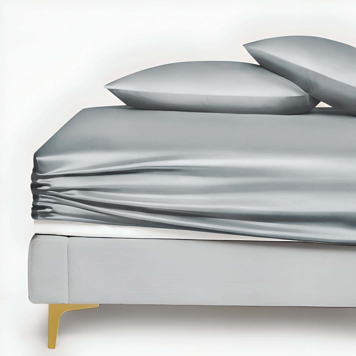 SILVER ELEGANCE SILK BED SHEET