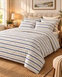Striped Sateen 6-Pc Comforter Set