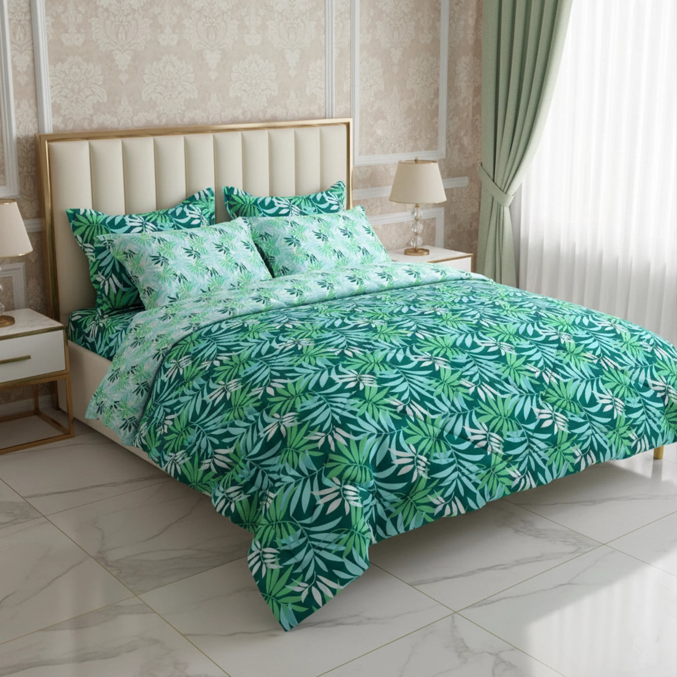 TROPICAL LEAF  6-Pcs Comforter Set
