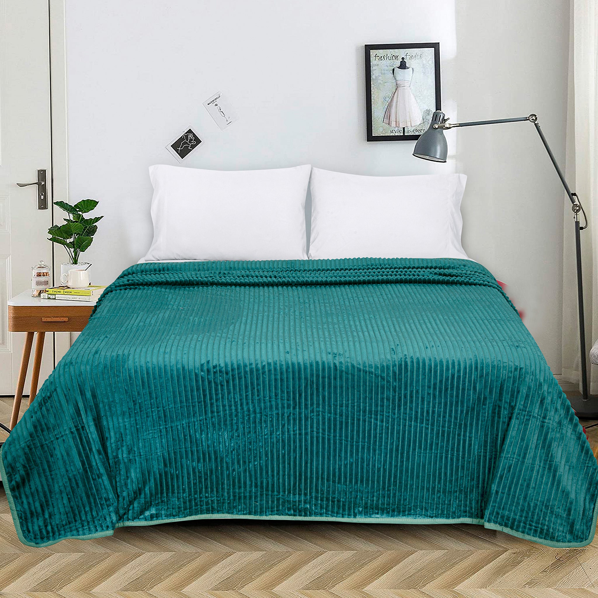 Linning Fleece Blanket (Teal)