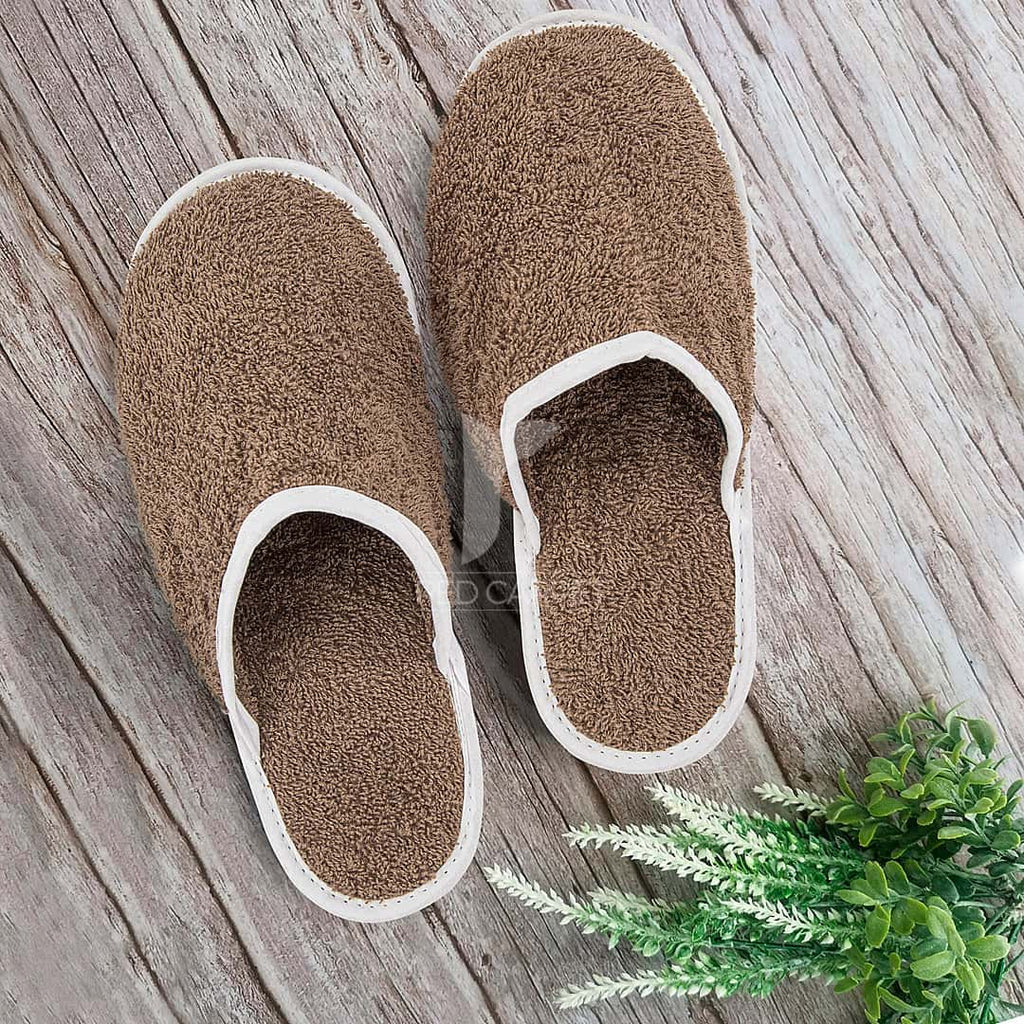 Pack of 2 towel slipper (light brown)