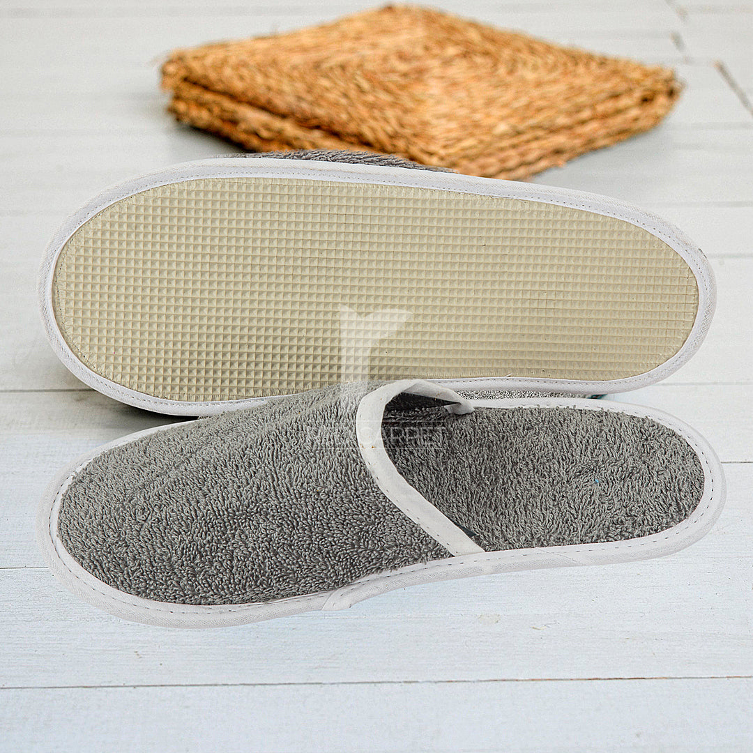 Pack of 2 towel slipper (light grey)