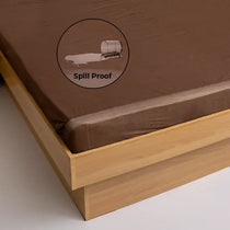 Waterproof Terry Cotton Mattress Protector – Brown