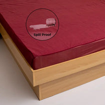 Waterproof Terry Cotton Mattress Protector – Maroon