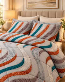 Wave Mosaic Sateen 6-Pc Comforter Set