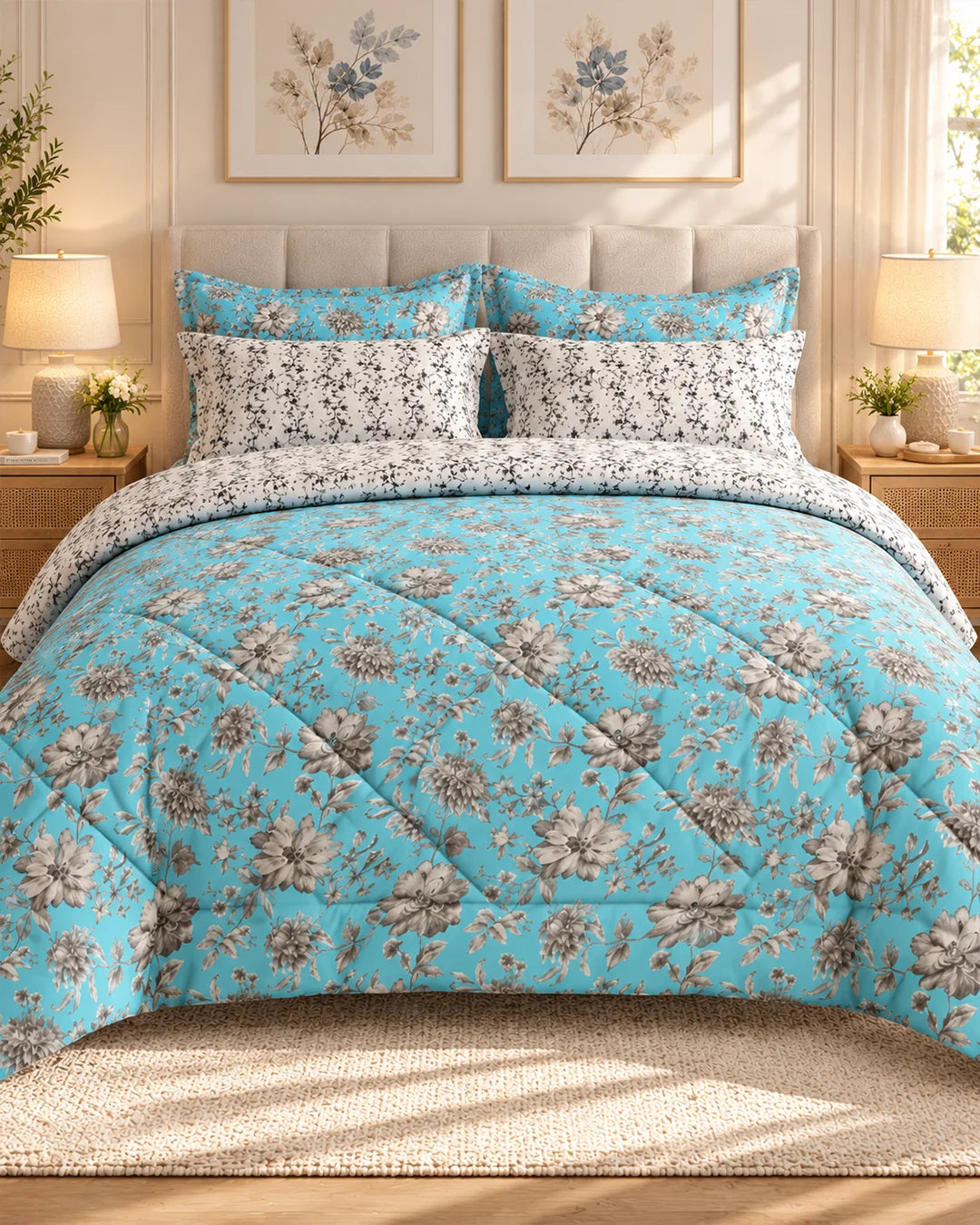 Xara 6-pcs comforter set 8985-86