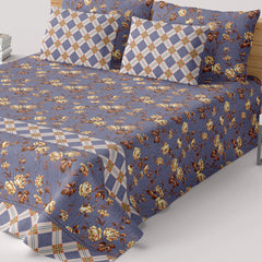 Xara Lavender Floral Bed Sheet Set - 8669-8670