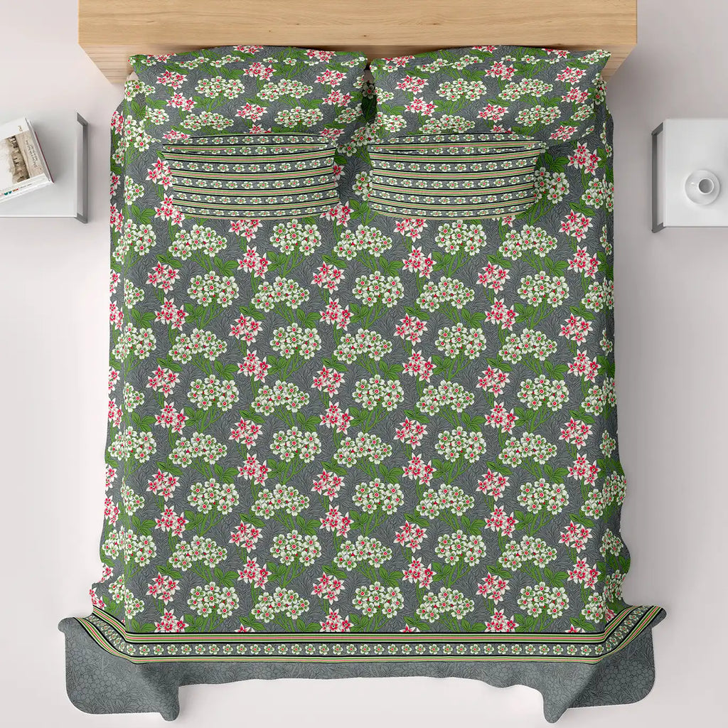 MOSS FLORAL Xara Bed Sheet Set