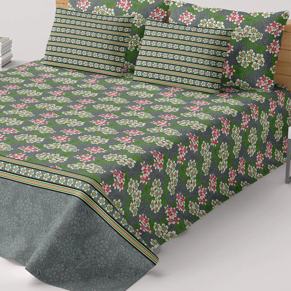 MOSS FLORAL Xara Bed Sheet Set