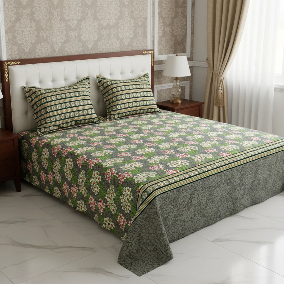 MOSS FLORAL Xara Bed Sheet Set