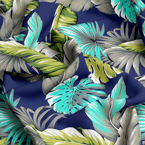 AQUA AND LIME FERN PRINT Xara Fitted Bed Sheet Set