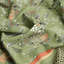 GREEN OVERLAY XARA BED SHEET SET