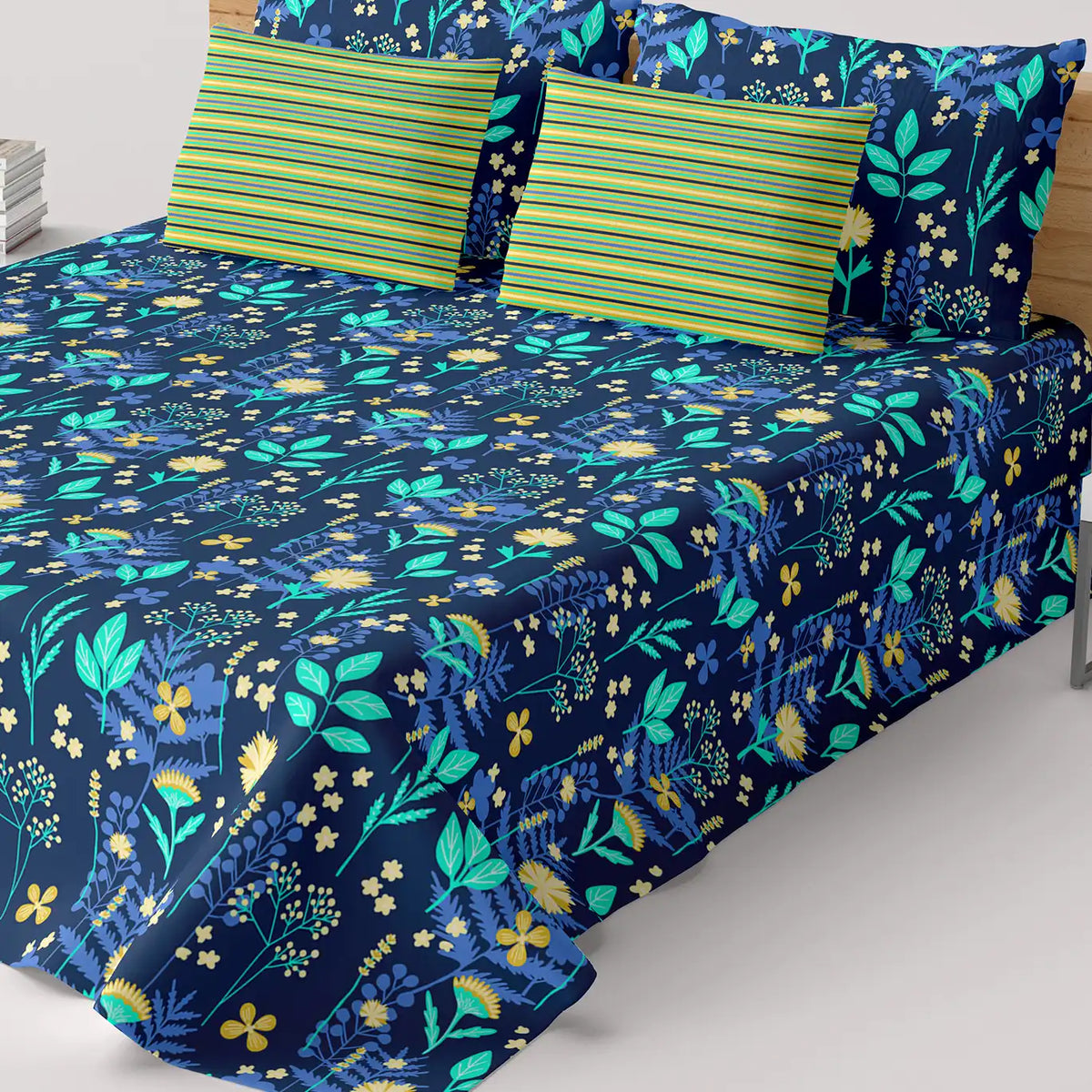 SAPPHIRE LEAF XARA BED SHEET SET