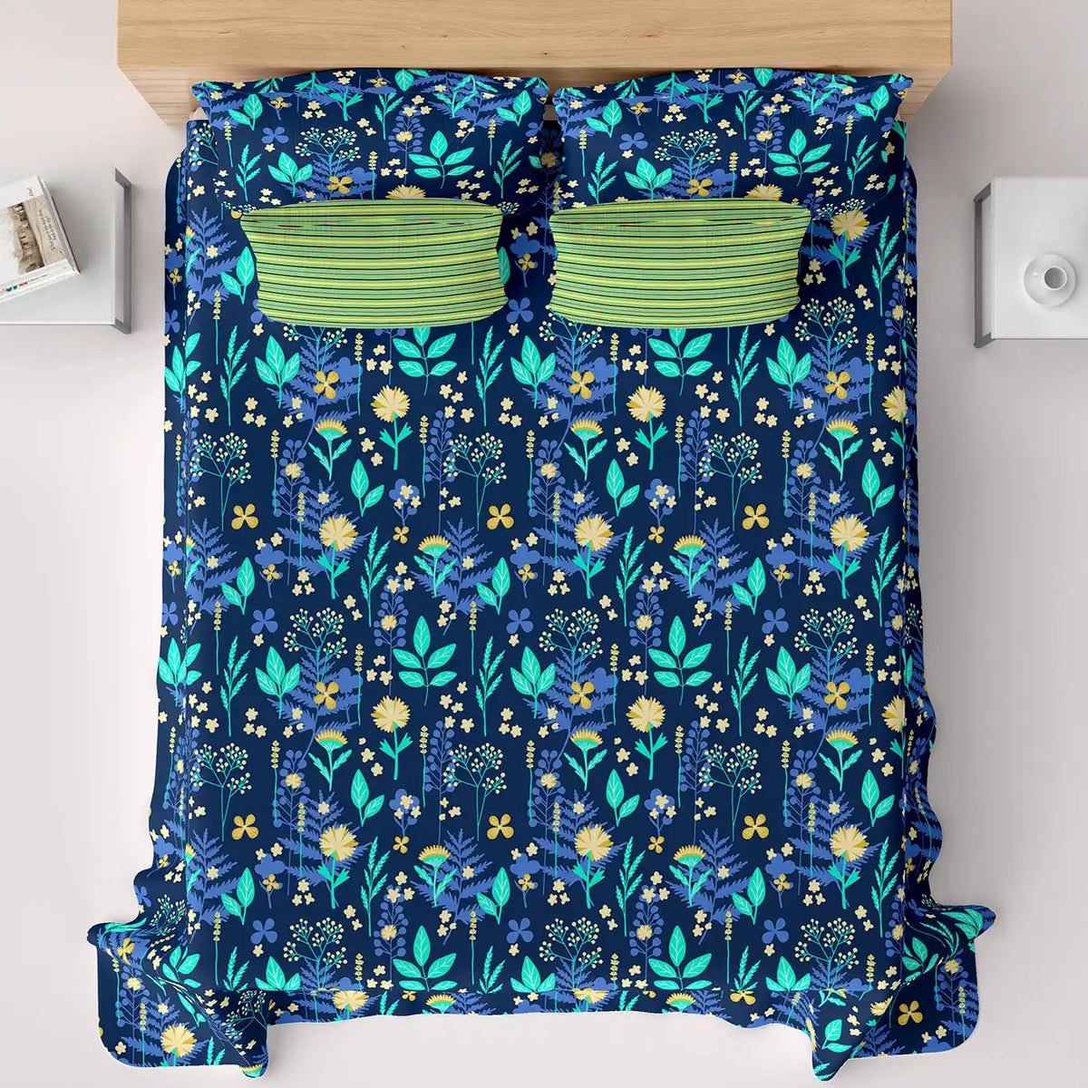 SAPPHIRE LEAF XARA BED SHEET SET