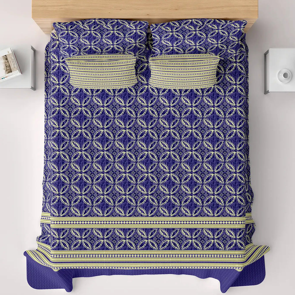 MAJESTIC BLUE XARA BED SHEET SET