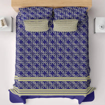 MAJESTIC BLUE XARA BED SHEET SET