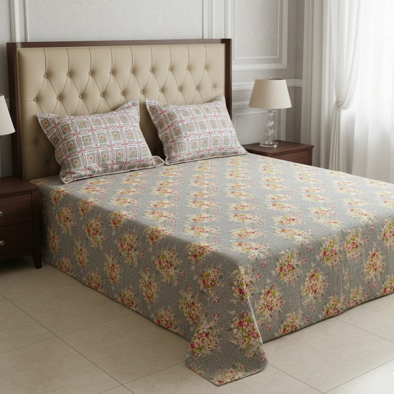 PASTEL GRAY XARA BED SHEET SET