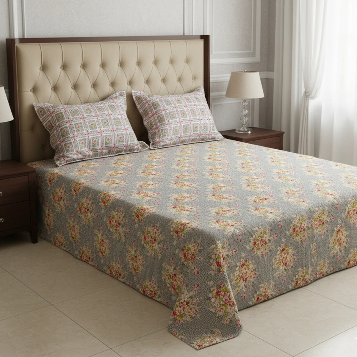 PASTEL GRAY XARA BED SHEET SET