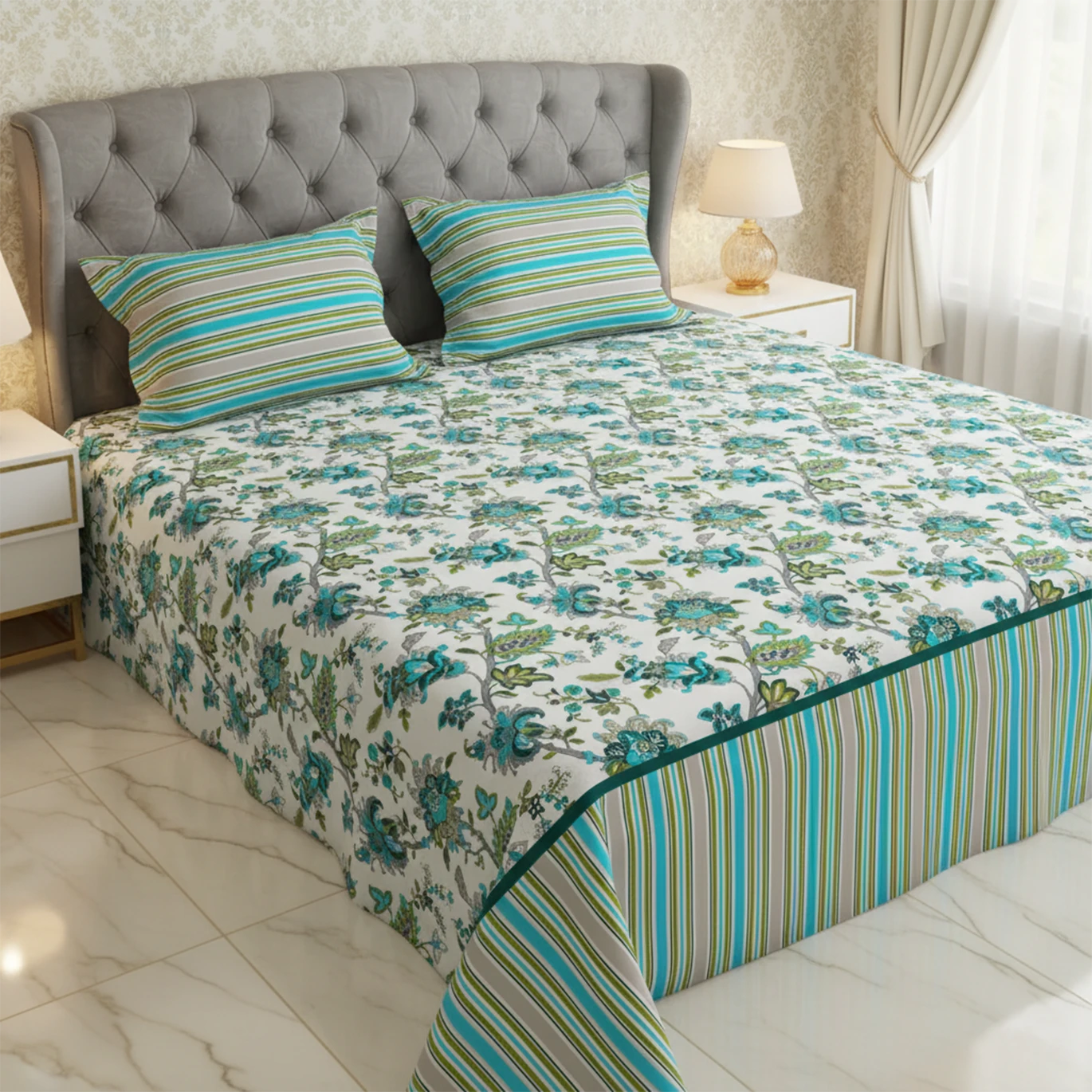 Xara Bed Sheet Set - 9179 - 8552