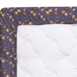 Xara Blue Floral Fitted Bed Sheet Set - 8669-8670