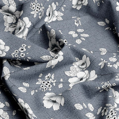 Xara Light Grey Floral Bed Sheet Set - 8050-8057