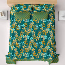 OPULENT TEAL FOLIAGE Xara Bed Sheet