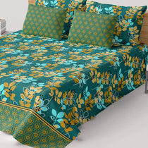 OPULENT TEAL FOLIAGE Xara Bed Sheet