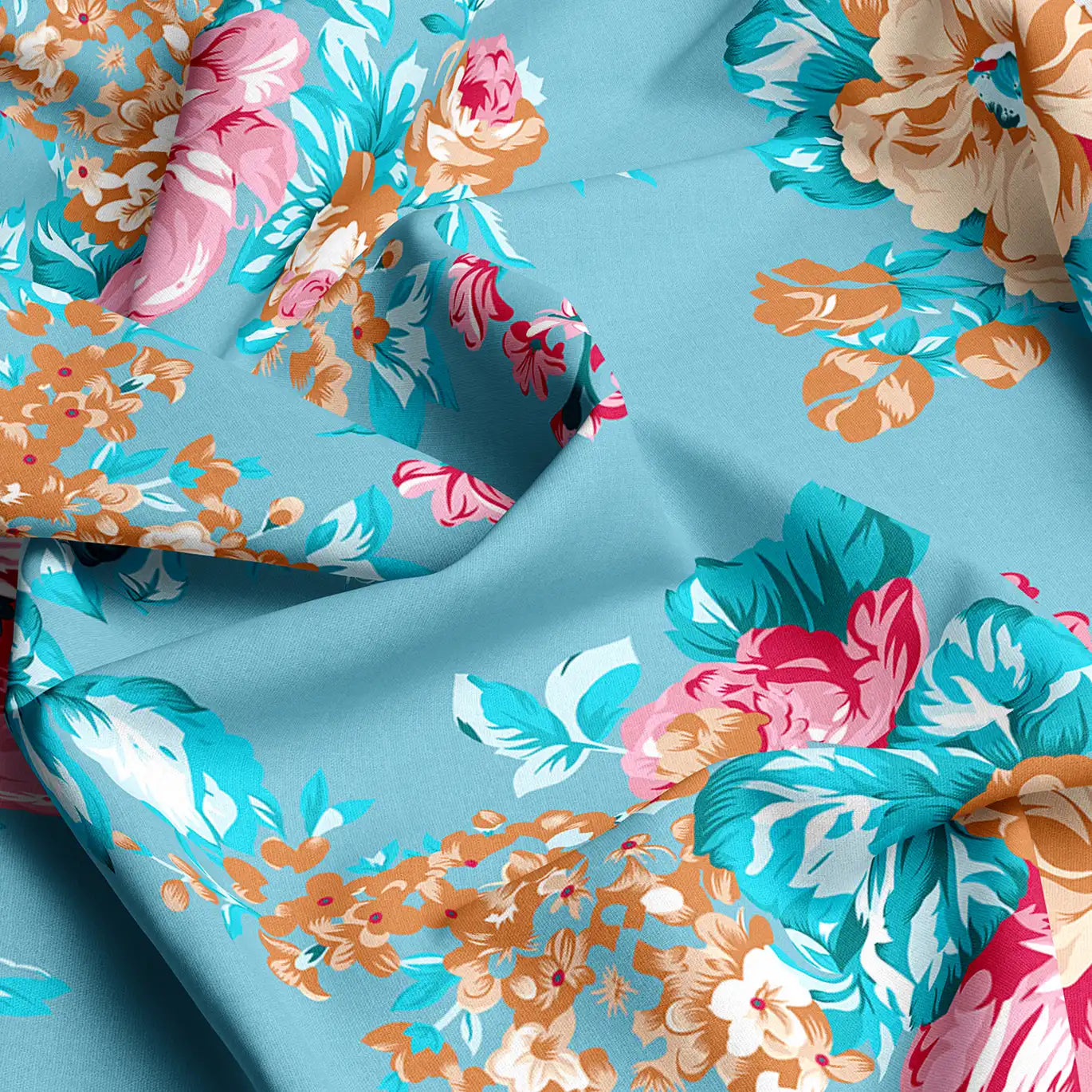 Xara Blue Floral Bed Sheet Set - 8429-30