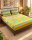 YELLOW LEAF / GEOMETRIC Xara Fitted Bed Sheet Set