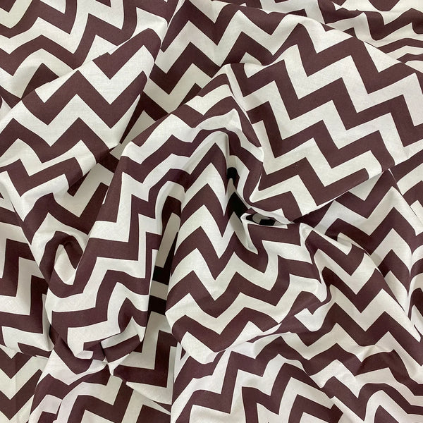 ZIG ZAG  (BROWN) COTTON PERCALE BED SHEET