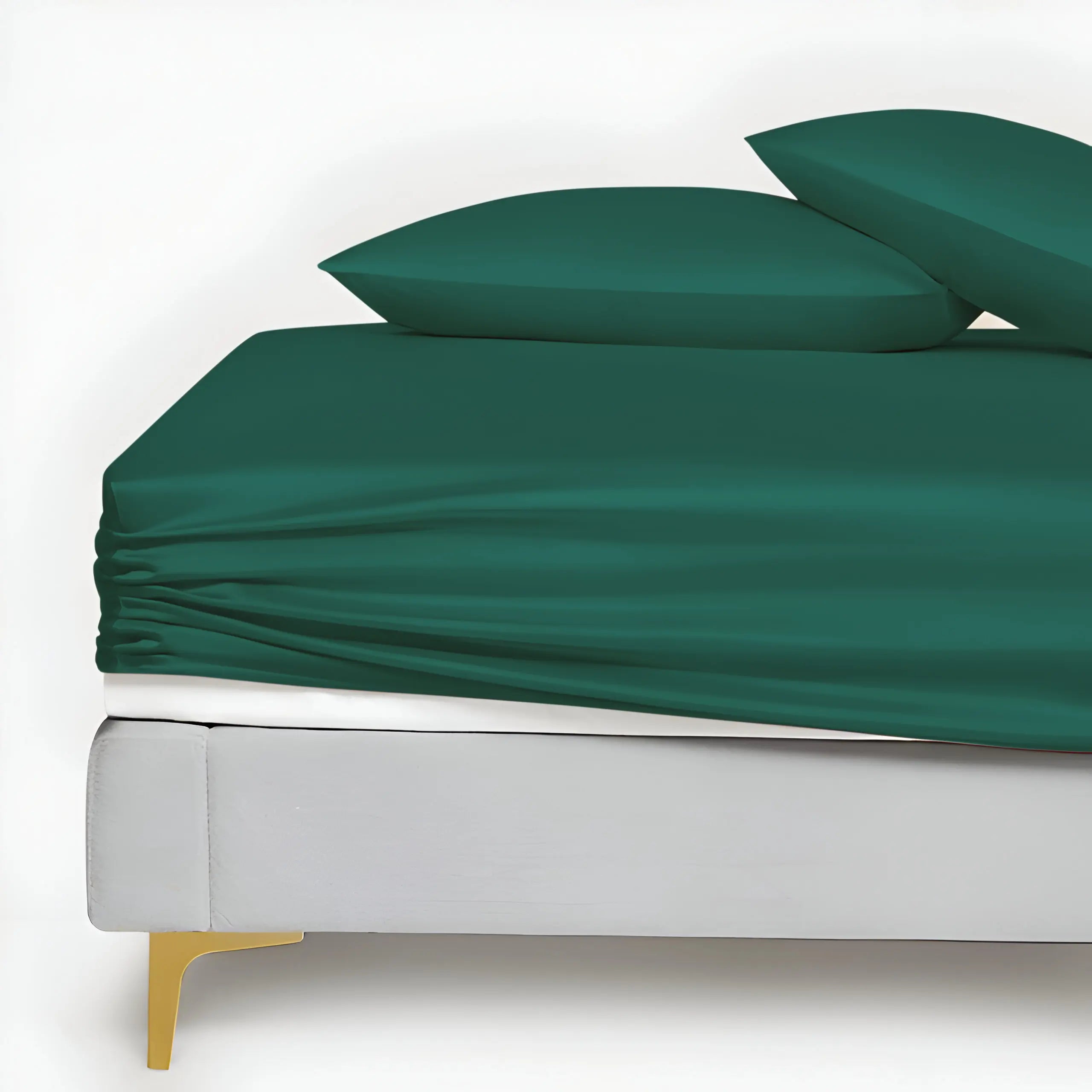 RHS Silk Fitted Bedsheet (Green)