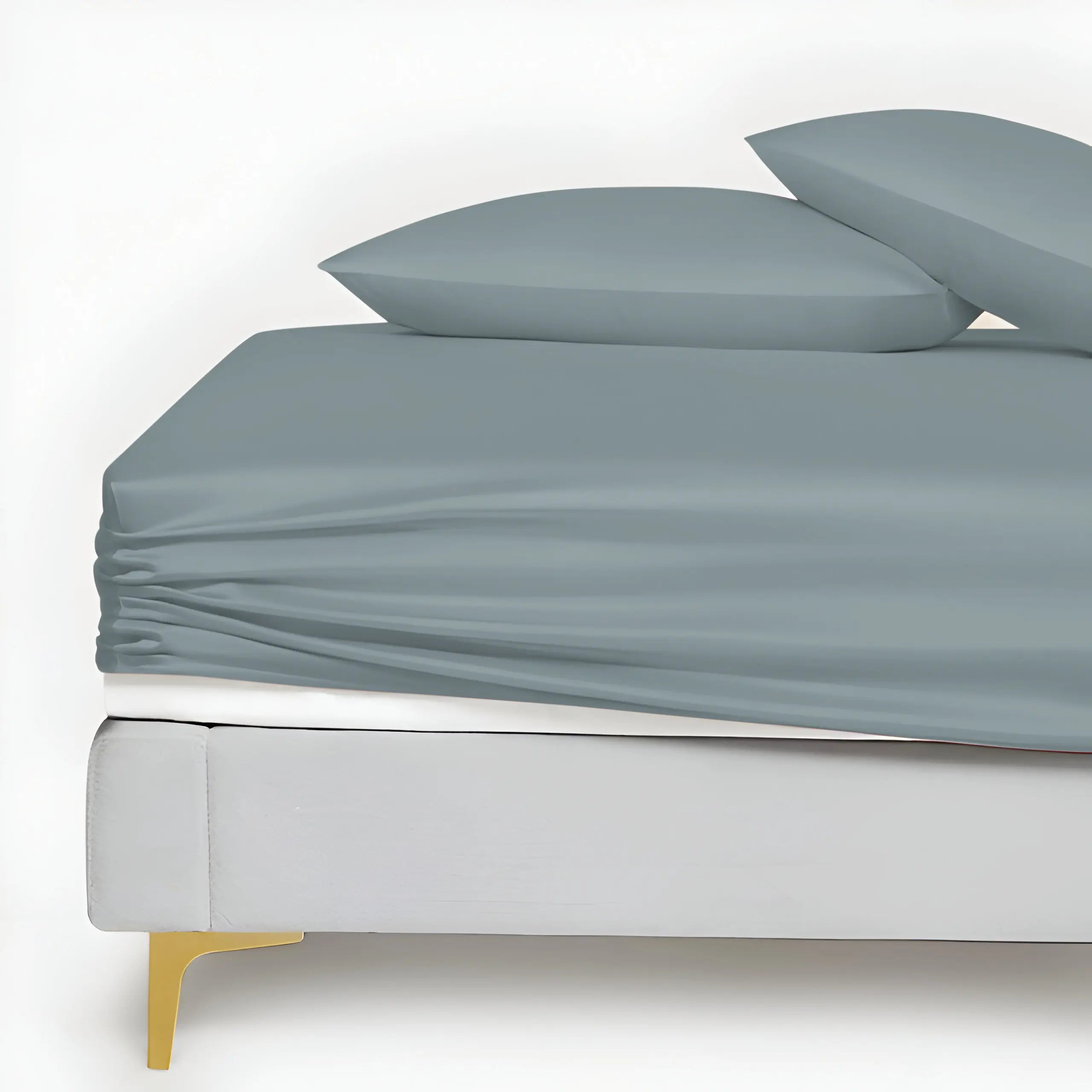 RHS Silk Fitted Bedsheet (Sky-Blue)