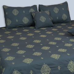 RHS 5 pcs Embroidered Bedsheet Set (Grey)