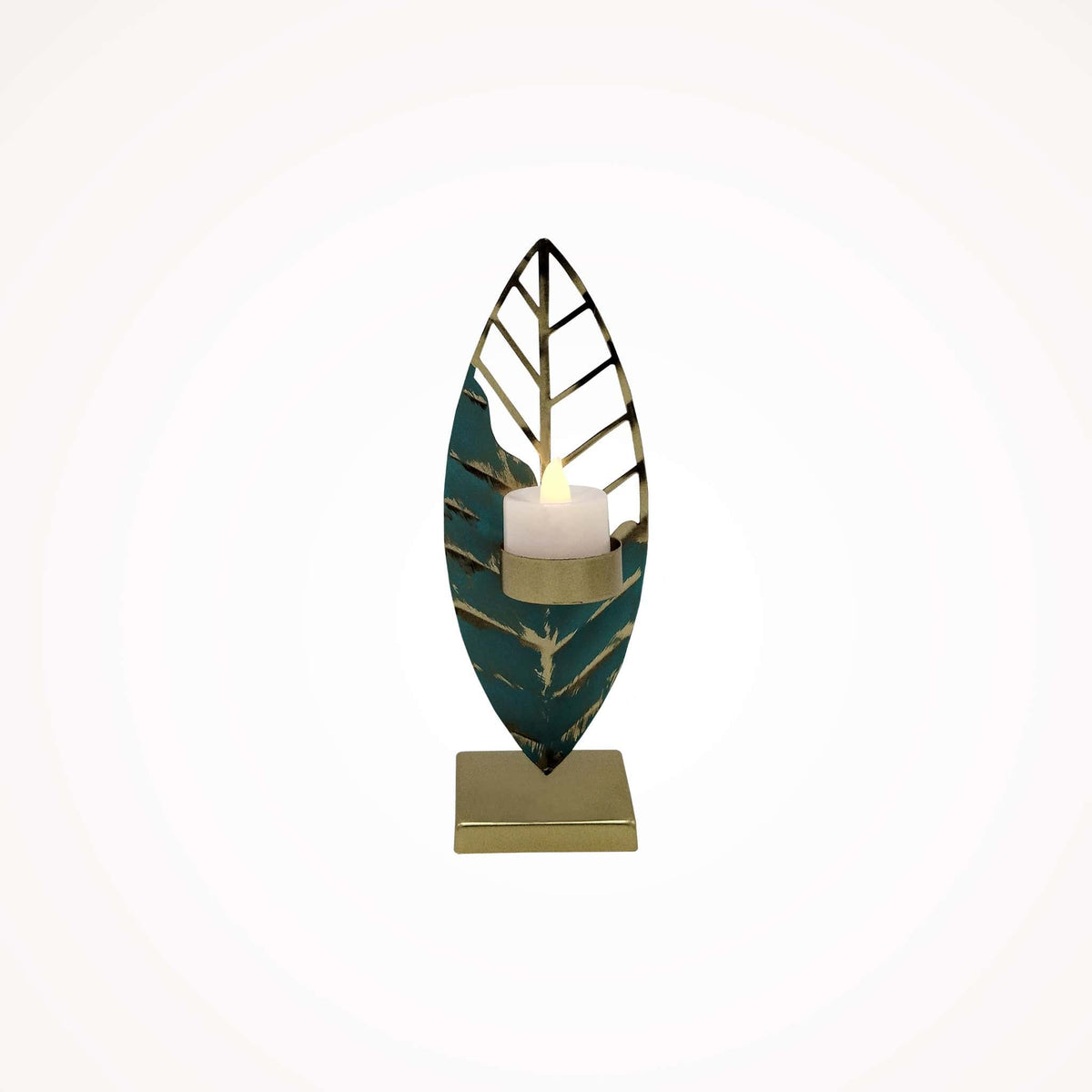 Decorative Leaf-Shaped Candle Holder - RHS-HD-TD-006 Main image