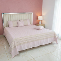 RHS 5 pcs Embroidered Bedsheet Set (Pink)