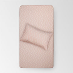 Cotton Kids Percale Fitted bedsheet (Zigzag)